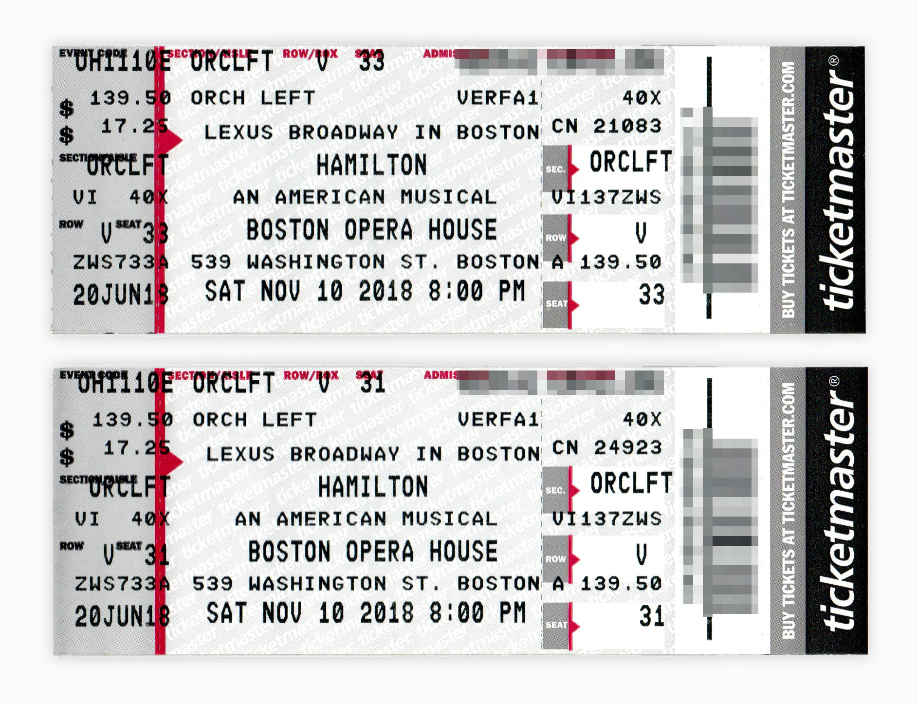 hamilton boston opera house tickets