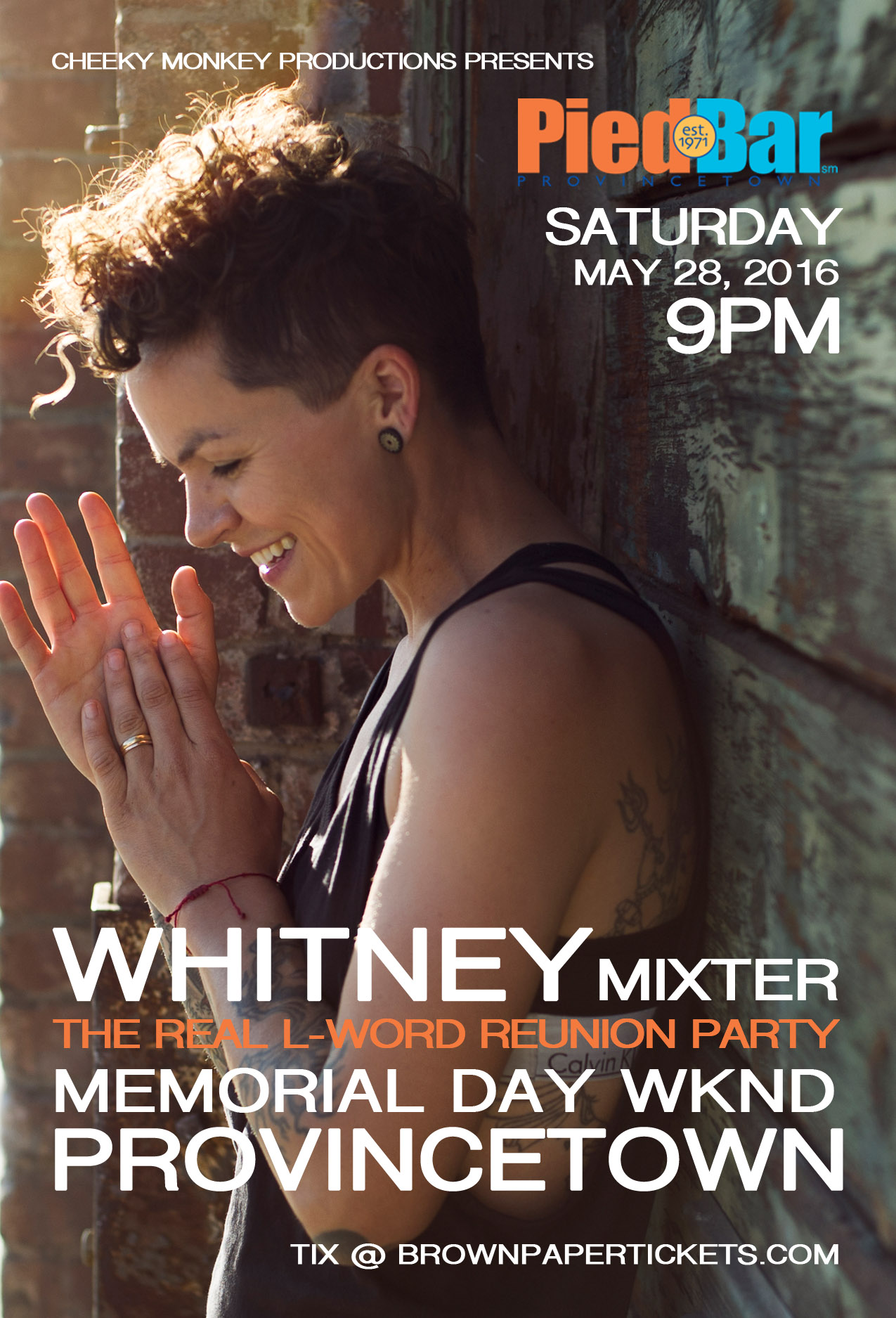WHITNEY MIXTER MEMORIAL DAY WEEKEND at PIED BAR IN PTOWN [05/28/16]