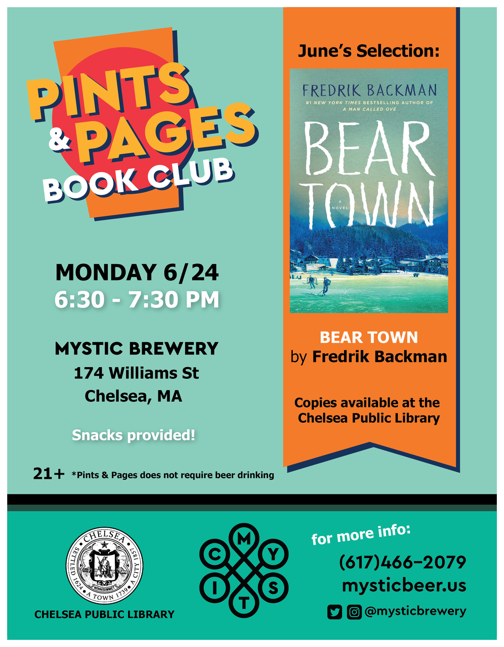 Pints Pages Book Club At Mystic Brewery 062419 - 