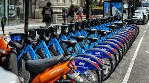 ride blue bikes